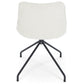 Maja - Chaise de salle à manger en bouclette blanche avec rotation à 360 degrés