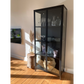 Herman - Vitrine en métal noir/verre 80 x 40 x 180 cm