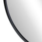 Miroir rond avec cadre noir Ø70 cm